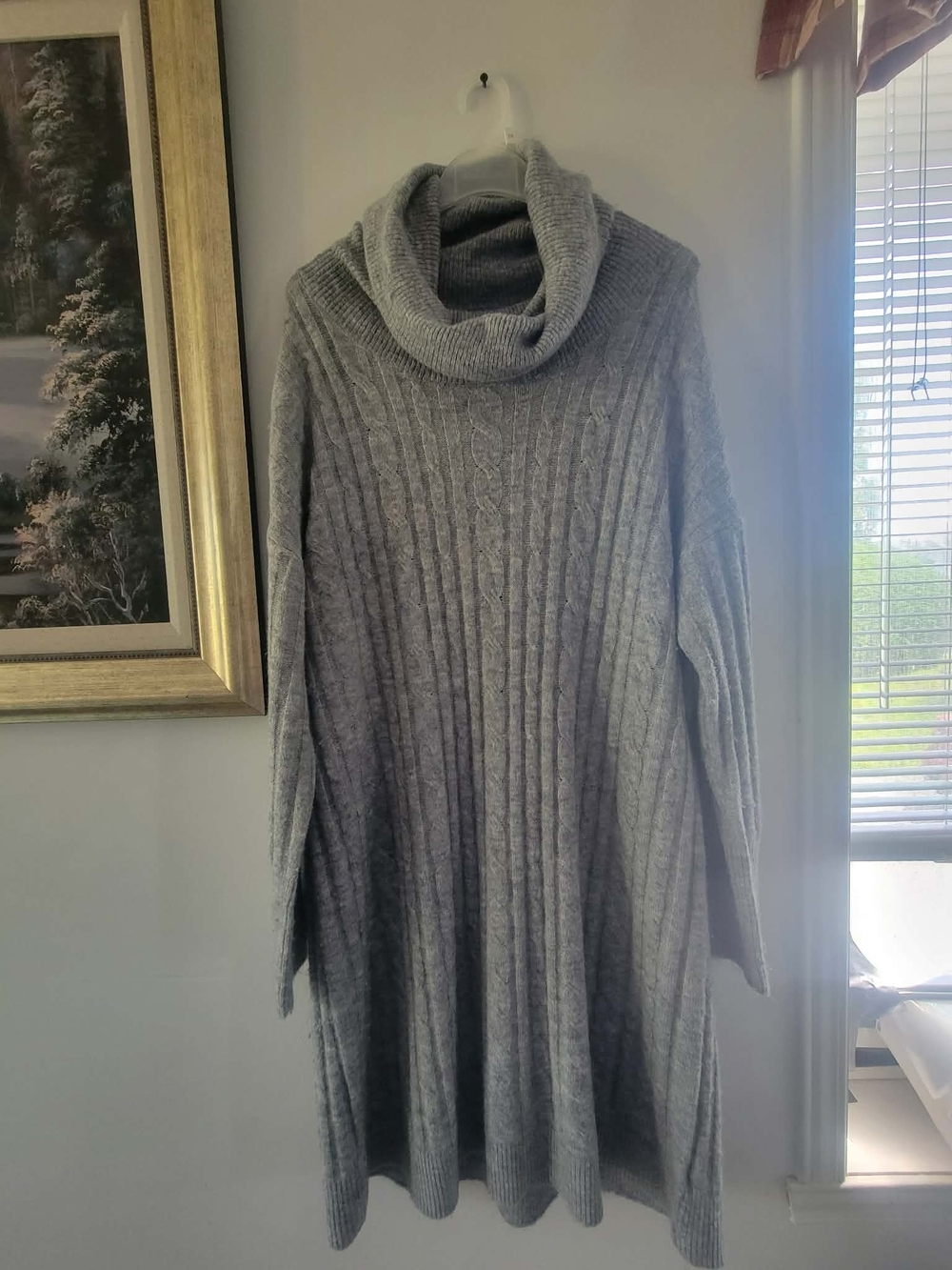 George Gray Cable Knit Cowl Neck Sweater